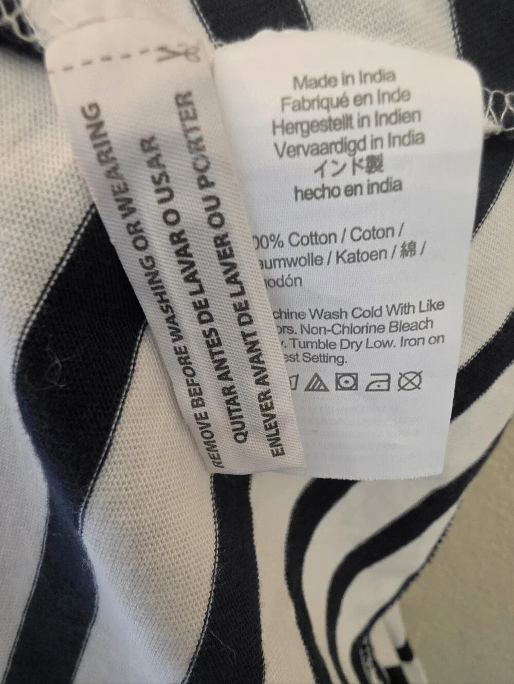 J.‎ Crew Maxi Tank Dress Womens Medium Black White Stripe High Low Hem Nautical